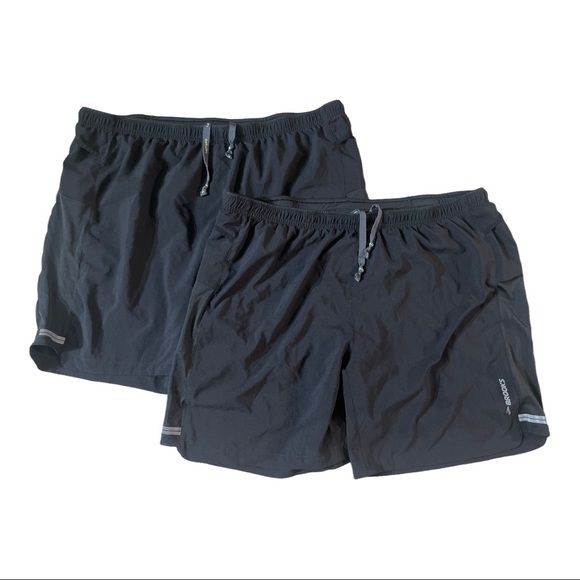 Brooks Other - 2 Pairs Brook’s Black Sherpa 7” 2-in-1 Lined Running Shorts Bundle Lot XL